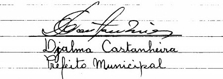 ASSINATURA DO PREFEITO DJALMA CASTANHEIRA